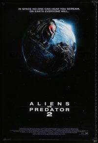 1z046 ALIENS VS. PREDATOR: REQUIEM style A ALT int'l DS 1sh '07 classic movie monsters battle!