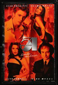1z755 STUDIO 54 advance DS 1sh '99 Ryan Phillipe, Salma Hayek, Neve Campbell, Mike Myers as Rubell!