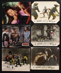 2a022 LOT OF 10 FRENCH, GERMAN AND ITALIAN LOBBY CARDS '60s Sophia Loren, Maciste & more!