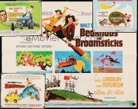 2a029 LOT OF 4 FOLDED HALF-SHEETS FROM WALT DISNEY MOVIES '70s Bedknobs & Broomsticks + more!
