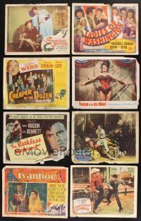 2a062 LOT OF 91 LOBBY CARDS '42 - '55 multiple scenes from 14 different movies!