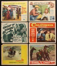 2a070 LOT OF 43 COWBOY WESTERN LOBBY CARDS '40s-50s great scenes of heroes, outlaws & more!