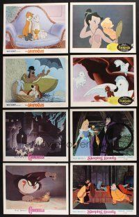 2a075 LOT OF 10 LOBBY CARDS FROM WALT DISNEY '70s-80s Aristocats, Fantasia, Cinderella & more!