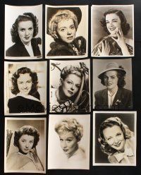 2a247 LOT OF 13 8X10 STILLS OF SEXY WOMEN PORTRAITS '30s-50s great images of pretty actresses!
