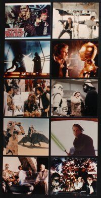 2a342 LOT OF 16 COLOR REPRO 8X10 STILLS OF STAR WARS MOVIES '80s great scenes from the trilogy!