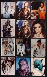 2a343 LOT OF 15 COLOR REPRO 8X10 STILLS FROM STAR WARS MOVIES '90s cool portraits of cast members!