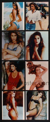2a344 LOT OF 13 COLOR REPRO 8x10 STILLS OF CINDY CRAWFORD '90s the sexy famous supermodel & more!