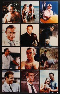 2a345 LOT OF 12 COLOR REPRO 8x10 STILLS OF SEAN CONNERY AS JAMES BOND '90s great images!