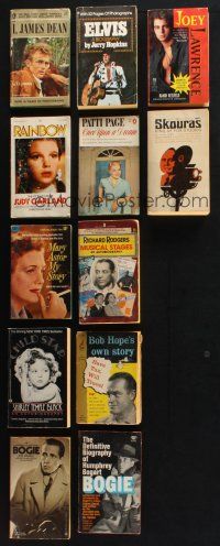 2a148 LOT OF 12 PAPERBACK MOVIE STAR BIOGRAPHY BOOKS '70s-80s James Dean, Elvis, Garland & more!