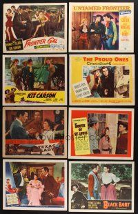 2a080 LOT OF 8 LOBBY CARDS FROM COWBOY WESTERN MOVIES '40s-50s Joel McCrea, Yvonne De Carlo+more!