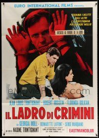 2b029 CRIME THIEF Italian 1p '69 Jean-Louis Trintignant, Florinda Bolkan, Le Voleur de Crimes!