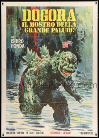 2b031 DAGORA THE SPACE MONSTER Italian 1p '71 Uchu daikaiju Dogora, cool different Godzilla art!