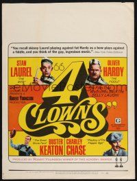 2b603 4 CLOWNS WC '70 Stan Laurel & Oliver Hardy, Buster Keaton, Charley Chase