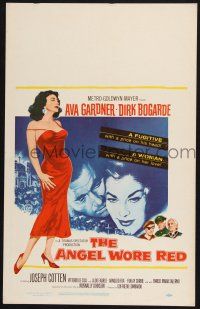 2b621 ANGEL WORE RED WC '60 sexy full-length Ava Gardner, Dirk Bogarde has a price on his head!