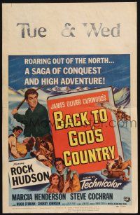 2b632 BACK TO GOD'S COUNTRY WC '53 Rock Hudson, from the novel by James Oliver Curwood!