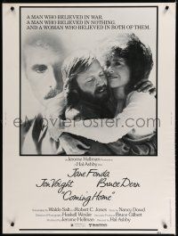 2c286 COMING HOME 30x40 '78 Jane Fonda, Jon Voight, Bruce Dern, Hal Ashby, Vietnam veterans!