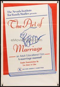2c242 ART OF MARRIAGE 1sh '70 Sean S. Cunningham sex documentary, adult educational film!