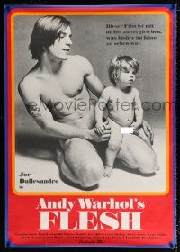2c161 ANDY WARHOL'S FLESH German 33x47 '70 naked Joe Dallesandro & infant by Francesco Scavullo!