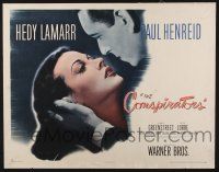 2c061 CONSPIRATORS style A 1/2sh '44 freedom fighter Paul Henreid falls in love with Hedy Lamarr!