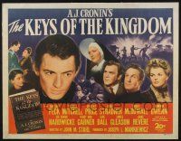 2c064 KEYS OF THE KINGDOM 1/2sh '44 Gregory Peck, Vincent Price, Thomas Mitchell, McDowall!