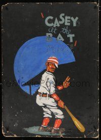 2c003 CASEY AT THE BAT hand painted 28x39 poster '28 art of Wallace Beery as baseball legend!