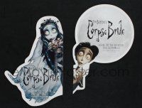 2c093 CORPSE BRIDE set of 4 window cling posters '05 Tim Burton computer animated horror musical!