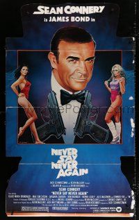 2c072 NEVER SAY NEVER AGAIN standee '83 art of Sean Connery as James Bond 007 by R. Obrero!