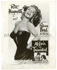 2d107 AFFAIR IN TRINIDAD 8x10 still '52 best art of sexy Rita Hayworth used on the one-sheet!