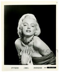 2d021 MARILYN 8x10.25 still '63 wonderful heavy-lidded c/u of sexy Monroe with hands on her chest!