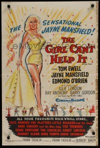 2e081 GIRL CAN'T HELP IT English double crown '56 full-length art of sexy Jayne Mansfield!