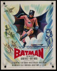 2e617 BATMAN French 17x22 '67 DC Comics, great artwork of Adam West by Boris Grinsson!