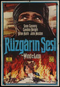 2e041 WIND & THE LION Turkish '75 art of Sean Connery & Candice Bergen, directed by John Milius!