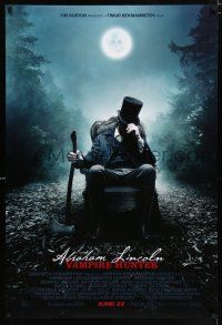 2f023 ABRAHAM LINCOLN: VAMPIRE HUNTER revised style A advance DS 1sh '12 Benjamin Walker w/axe!