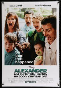 2f034 ALEXANDER & THE TERRIBLE, HORRIBLE, NO GOOD, VERY BAD DAY advance DS 1sh '14 Steve Carell!