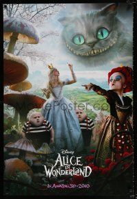 2f038 ALICE IN WONDERLAND teaser DS 1sh '10 cool image with Red Queen & White Queen!