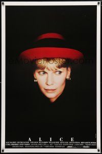 2f037 ALICE int'l 1sh '90 Woody Allen, cool headshot portrait of Mia Farrow by Brian Hamill!