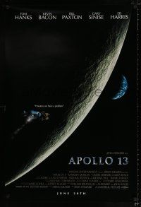 2f074 APOLLO 13 advance 1sh '95 Ron Howard directed, Tom Hanks, image of module in moon's orbit!