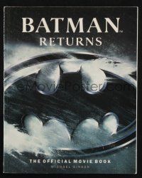 2g187 BATMAN RETURNS softcover book '92 the official movie book filled with great color images!