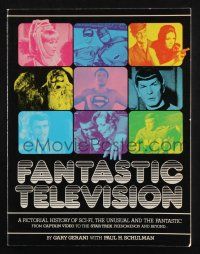 2g216 FANTASTIC TELEVISION softcover book '77 a pictorial history of the unusual & fantastic!