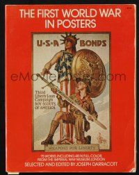 2g234 FIRST WORLD WAR IN POSTERS softcover book '74 full-page full-color WWI poster images!