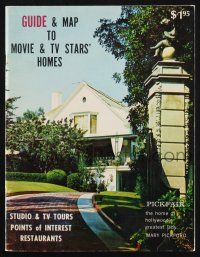 2g244 GUIDE & MAP TO MOVIE & TV STARS' HOMES softcover book '70 cool images of celebrities!