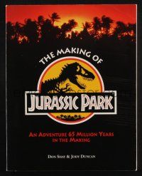 2g262 JURASSIC PARK softcover book '93 the making of Steven Spielberg's movie with color photos!
