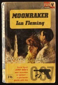 2g166 MOONRAKER 11th printing English Pan paperback book '63 James Bond novel by Ian Fleming!