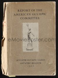 2g302 REPORT OF THE AMERICAN OLYMPIC COMMITTEE signed softcover book '20 by medalist to Fairbanks!