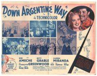 2g026 DOWN ARGENTINE WAY Australian herald '40 Don Ameche, Betty Grable, Carmen Miranda, different!