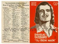 2g049 IRON MASK herald '29 different artwork of Douglas Fairbanks, Sr. as D'Artagnan!