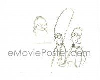 2g113 SIMPSONS animation art '00s Matt Groening, cartoon pencil drawing of Homer & Marge!