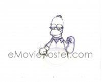 2g105 SIMPSONS animation art '00s Groening, cartoon pencil drawing of Homer wearing glasses!