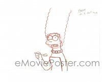 2g110 SIMPSONS animation art '00s Matt Groening, cartoon pencil drawing of Marge looking worried!