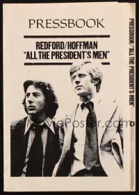 2g501 ALL THE PRESIDENT'S MEN pressbook '76 Dustin Hoffman & Robert Redford, Woodward & Bernstein!
